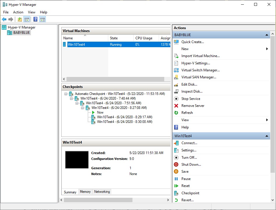 Hyper V Manager